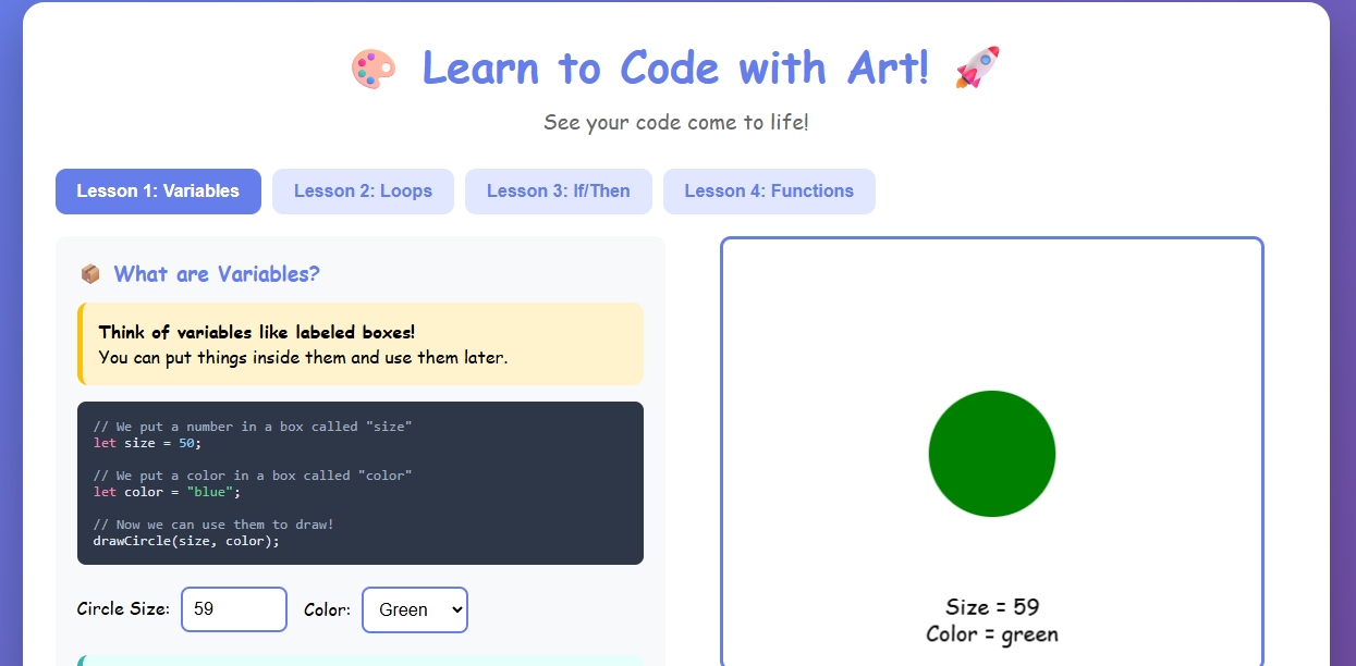 Learn to Code with Art
