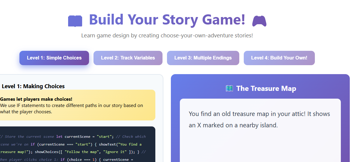 Interactive Story Game Builder